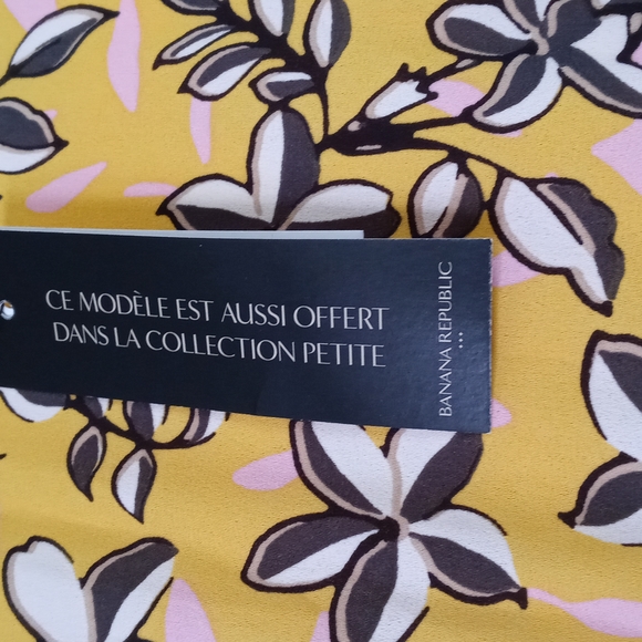 Banana Republic Floral Flowing Mini-Dress Women's Size 10 NWT 🟡 Yellow - Picture 5 of 7